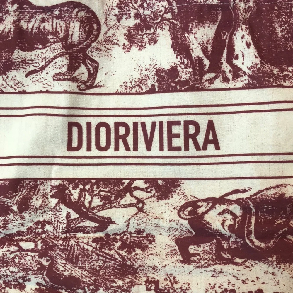 CHRISTIAN DIOR Straw Tote Bag Diorviera Pink and Cream NEW IN PACKAGE! - Picture 14 of 17
